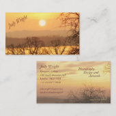 冬の日没の名刺 名刺 (正面/裏面)