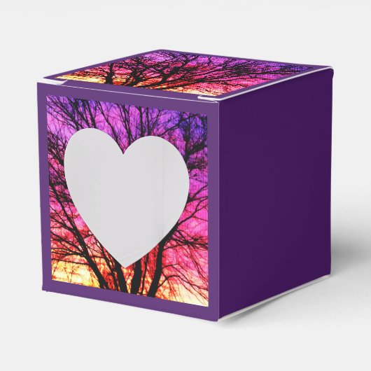 冬の日没の木 フェイバーボックス (正面サイド)