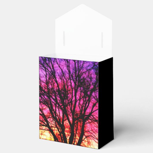 冬の日没の木 – 黒 フェイバーボックス (オープン)