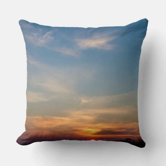 冬の日没の空 クッション (正面)