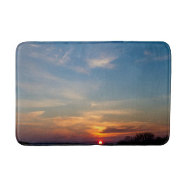 冬の日没の空 バスマット