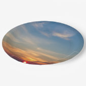 冬の日没の空 ペーパープレート (アングル)