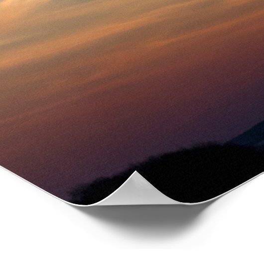 冬の日没の空 ポスター (角)