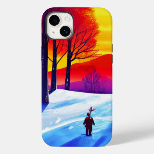冬の日没を楽しむ家族 Case-Mate iPhone 14 PLUSケース