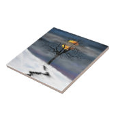 冬の日没セラミック絵画タイル タイル (側面)