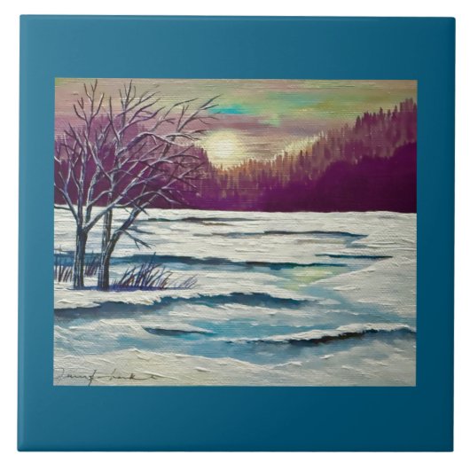 冬の日没タイル タイル (正面)