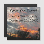 冬の日没自然景観写真 (正面/裏面)