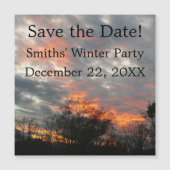 冬の日没自然景観写真 (正面)