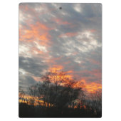 冬の日没自然景観写真 クリップボード (裏面)