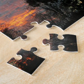 冬の日没自然景観写真 ジグソーパズル (側面)