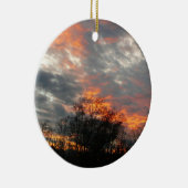 冬の日没自然景観写真 セラミックオーナメント (右)