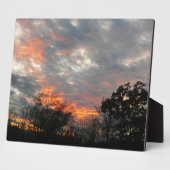 冬の日没自然景観写真 フォトプラーク (側面)