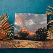 冬の日没自然景観写真 フォトプラーク (側面)