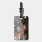 冬の日没自然景観写真 ラゲッジタグ (正面縦)