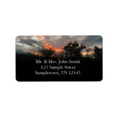 冬の日没自然景観写真 ラベル (正面)