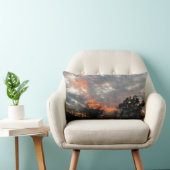 冬の日没自然景観写真 ランバークッション (椅子)