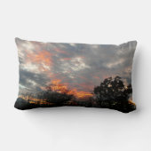 冬の日没自然景観写真 ランバークッション (裏面)