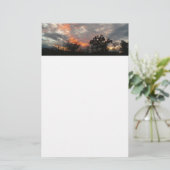 冬の日没自然景観写真 便箋 (スタンド正面)