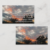 冬の日没自然景観写真 名刺 (正面/裏面)
