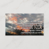 冬の日没自然景観写真 名刺 (正面)