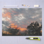 冬の日没自然景観写真 薄葉紙 (クラフト)