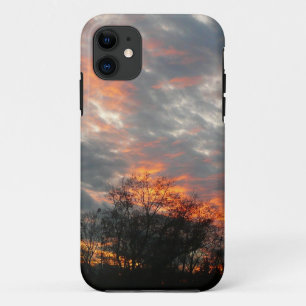 冬の日没自然景観写真 iPhone 11 ケース