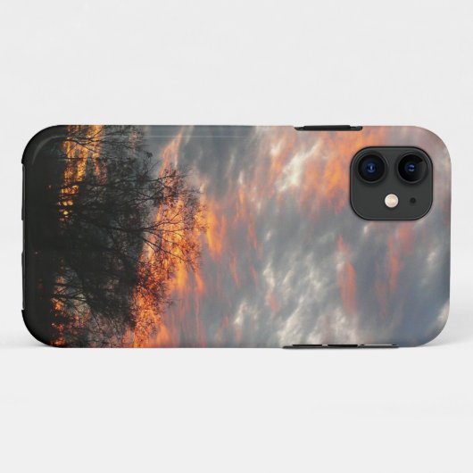 冬の日没自然景観写真 Case-Mate iPhoneケース (裏面(横))