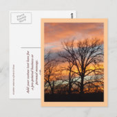 冬の日没1カスタム葉書 ポストカード (正面/裏面)
