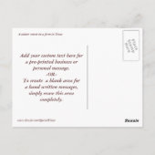 冬の日没1カスタム葉書 ポストカード (裏面)