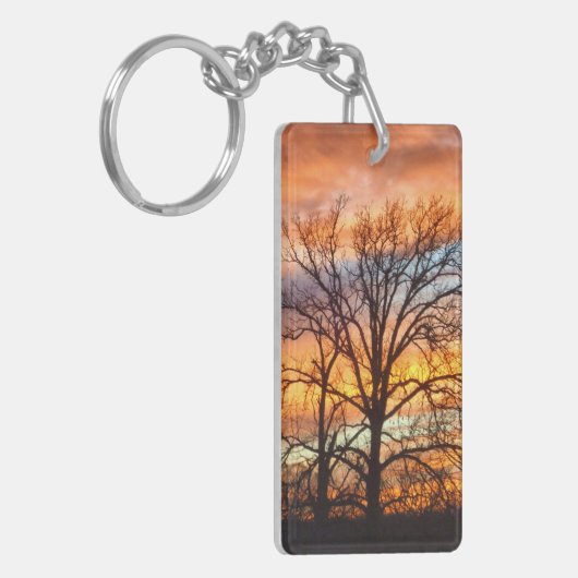 冬の日没1 Keychain キーホルダー (正面左)