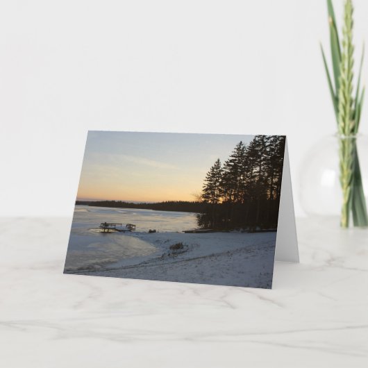 冬の日没 カード (正面)