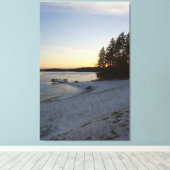 冬の日没 キャンバスプリント (インサイチュ (ウッドフロア))