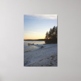 冬の日没 キャンバスプリント