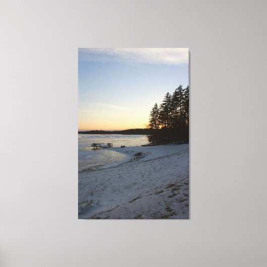 冬の日没 キャンバスプリント (正面)