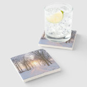 冬の日没 ストーンコースター (横)