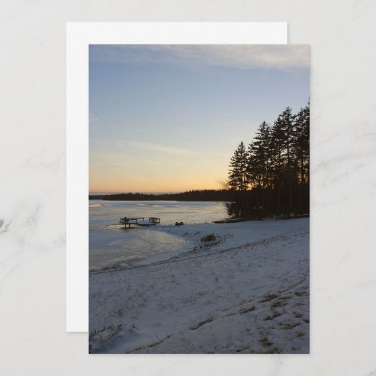 冬の日没 招待状 (正面/裏面)