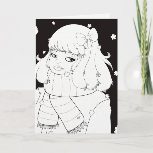 冬の日 カード (正面)