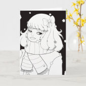 冬の日 カード (黄色い花)