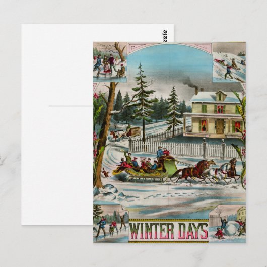 冬の日 ポストカード (正面/裏面)