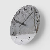 冬の日 ラウンド壁時計 (傾斜)