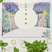 冬の明るいウォッチャー キッチンタオル (折り畳み)