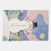 冬の明るいウォッチャー キッチンタオル (横)