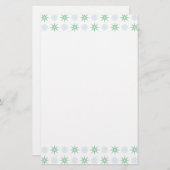 冬の星とスノーフレークのパターン 便箋 (正面/裏面)