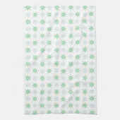 冬の星と雪の結晶ホワイト キッチンタオル (縦)