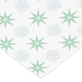 冬の星と雪の結晶ホワイト ショートテーブルランナー (コーナー)