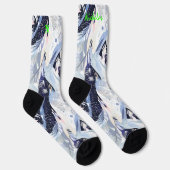 冬の星空のソックスで海軍とフロストブルー ソックス (右)