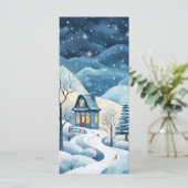 冬の星空の夜のグリーティングカード (スタンド正面)