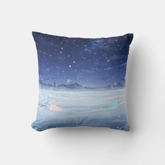 冬の星空スロー枕 クッション (正面)