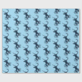 冬の星雪の結晶クリスマスディアー ラッピングペーパー (フラット)