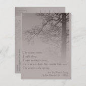 冬の春CC0373詩 ポストカード (正面/裏面)